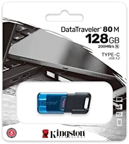 קינגסטון Datatraveler 80 M 128GB כונן הבזק USB-C | USB 3.2 Gen 1 | עד 200MB/s | DT80M/128GB